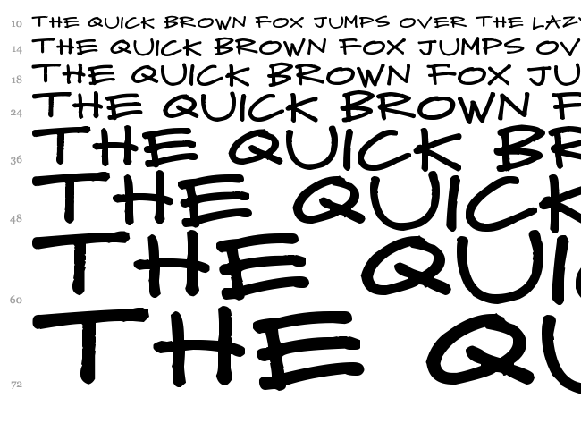 Mad Midnight Marker font waterfall